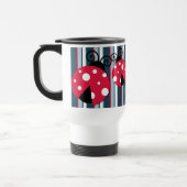 Mug De Voyage Cute Ladybug Rouge Blanc Bleu Bleu Motif (Gauche)
