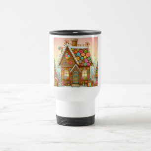 Mug De Voyage Cute, maison de pain d'épices