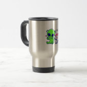 MUG DE VOYAGE CUTE MEOW CAT AVEC ALIEN (Devant gauche)