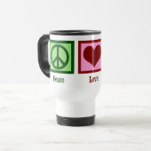 Mug De Voyage Cute Peace Love tennis (Devant gauche)