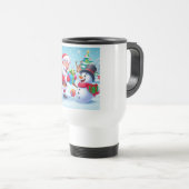 Mug De Voyage Cute Père Noël et Snowman (Devant droit)