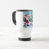 Mug De Voyage Cute Père Noël et Snowman (Devant gauche)