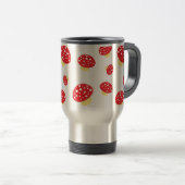 Mug De Voyage Cute Red Spotty Toadstool Mushrooms Pattern (Devant droit)