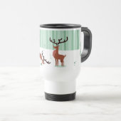 Mug De Voyage Cute Reindeers nom personnalisé Voyage mug (Devant droit)