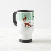 Mug De Voyage Cute Reindeers nom personnalisé Voyage mug (Devant gauche)