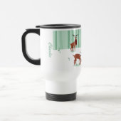 Mug De Voyage Cute Reindeers nom personnalisé Voyage mug (Gauche)