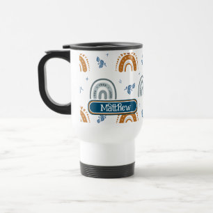 Mug De Voyage Cute Retro Boho Celestial Motif Personnalisé