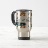 Mug De Voyage Cute Retro Boho Celestial Motif Personnalisé (Devant gauche)
