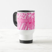 Mug De Voyage Cute rose Zebra Leopard Poster de animal et Girly  (Devant gauche)