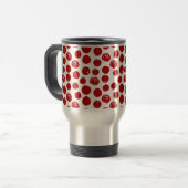 Mug De Voyage Cute rouge dessiné à la main pois (Devant gauche)
