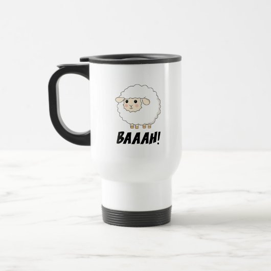 Mug De Voyage Cute Sheep Baaah (Gauche)