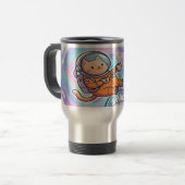 Mug De Voyage Cute Space Cat Astronaut Coffee Lover (Devant gauche)