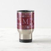 Mug De Voyage Cute Spotty Pink Pattern Monogram (Centre)