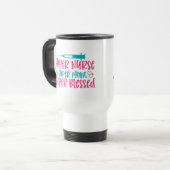 Mug De Voyage Cute super infirmière mot art (Devant gauche)