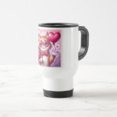 Mug De Voyage Cute Valentine's day cat/chaton (Devant droit)
