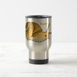 Mug De Voyage Cute yellow snail cartoon