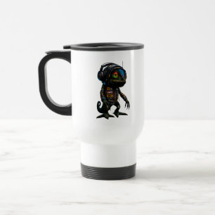 Mug De Voyage Cyberpunk Caméléon DJ Art Futuriste