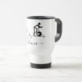 Mug De Voyage Cycle de rotation interne Heartbeat Bikers Personn (Devant droit)