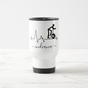 Mug De Voyage Cycle de rotation interne Heartbeat Bikers Personn