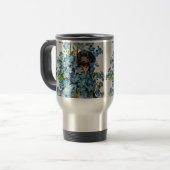 Mug De Voyage Dachshund et Forget-Me-Nots (Devant gauche)
