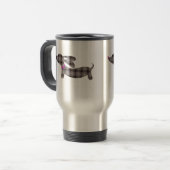 Mug De Voyage Dachshund gris | Mug café voyage (Devant gauche)
