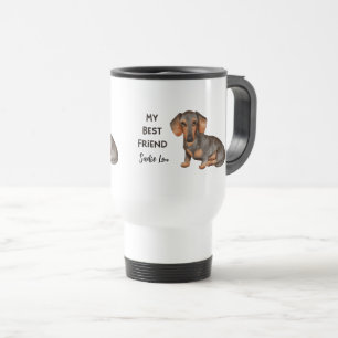 Mug De Voyage Dachshund Mon meilleur ami Personnalisé Nom Voyage