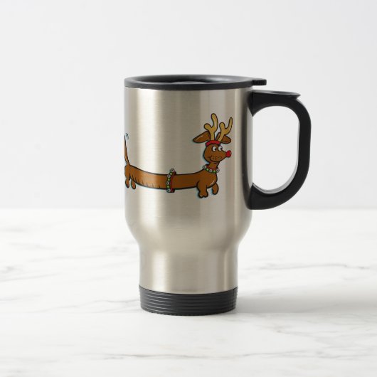 Mug De Voyage Dachshund Reindeer (Droit)