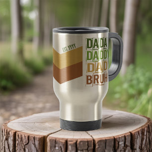 Mug De Voyage Dada Papa Papa Bruh personnalisé Est Typographie M