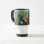 Mug De Voyage Daffodiques et oeuf bleu de Pâques (Devant gauche)