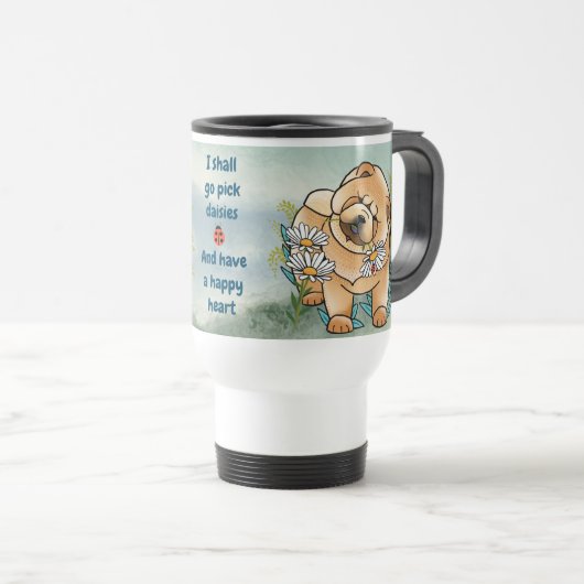 Mug De Voyage DAISEE MAE chow chiot muet (Devant droit)
