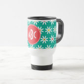 Mug De Voyage Daisy Dots Monogrammées (Devant droit)