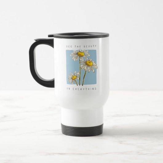 Mug De Voyage Daisy Flowers Beauté Slogan (Gauche)