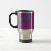 Mug De Voyage Damassé Aqua-Pourpre (Gauche)