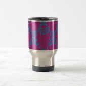 Mug De Voyage Damassé Aqua-Pourpre (Centre)