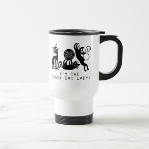 Mug De Voyage Dame du Crazy Cat