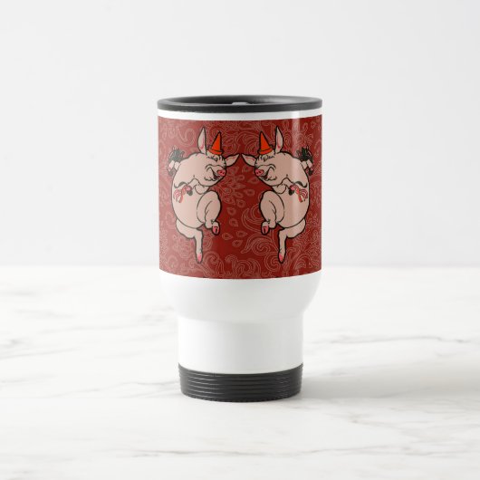 Mug De Voyage Dancing Pig Antique Cute Danseuse (Centre)