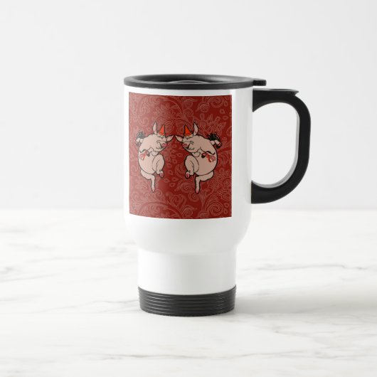 Mug De Voyage Dancing Pig Antique Cute Danseuse (Droite)