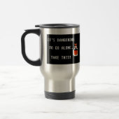 Mug De Voyage Dangereux D'Aller Sans Café Voyage Mug (Gauche)
