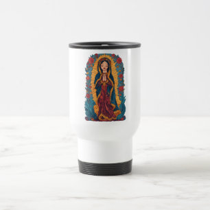 Mug de voyage de la Vierge de Guadalupe mignonne