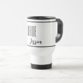 Mug de voyage de mariée de nom personnalisé (Devant droit)
