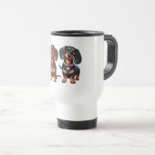 Mug De Voyage De mignons amis dachshund (Devant droit)