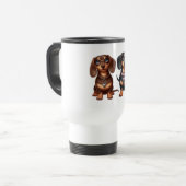 Mug De Voyage De mignons amis dachshund (Devant gauche)