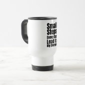 Mug De Voyage De Petits Pas Chaque Jour Conduisent à De Grands C (Devant gauche)