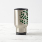 Mug De Voyage Décor de feuilles vertes feuilles (Centre)