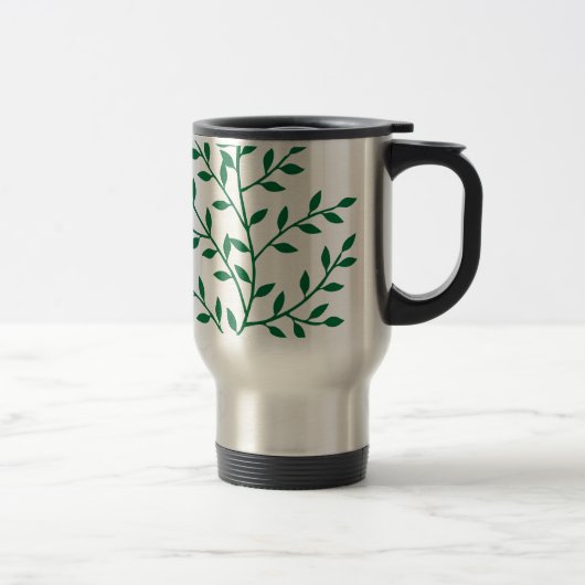 Mug De Voyage Décor de feuilles vertes feuilles (Droit)
