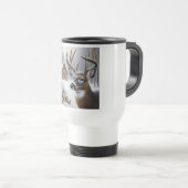 Mug De Voyage Deer d'hiver/Buck art (Devant droit)