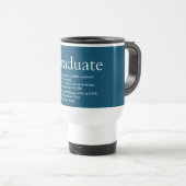 Mug De Voyage Définition de diplômé bleu moderne (Devant droit)
