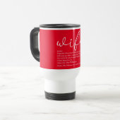 Mug De Voyage Définition de femme Élégant Script Amour Coeur Rou (Devant gauche)
