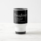 Mug De Voyage Définition de fille moderne cool noir et blanc (Centre)