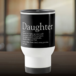 Mug De Voyage Définition de fille moderne cool noir et blanc